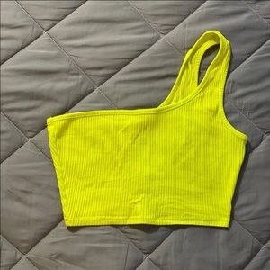 One-shoulder crop top